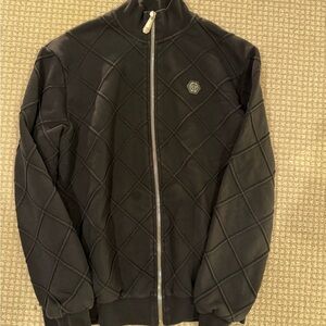 Philipp Plein Black Quilted Bomber Jacket